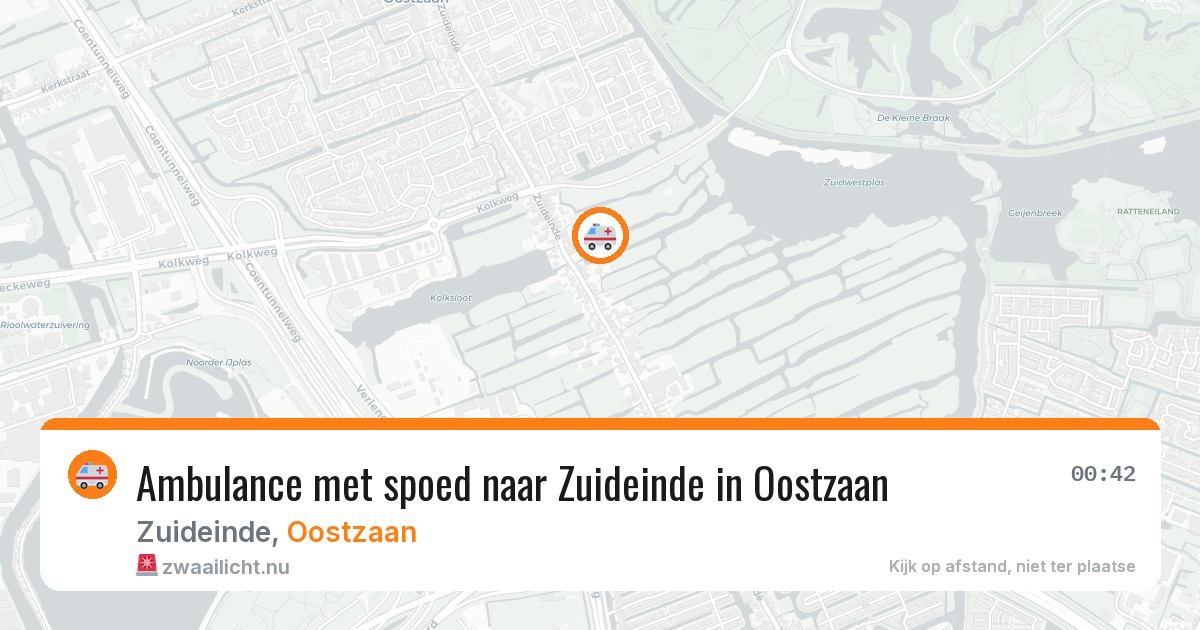Ambulance met spoed naar Zuideinde in Oostzaan — 15 jul 2026