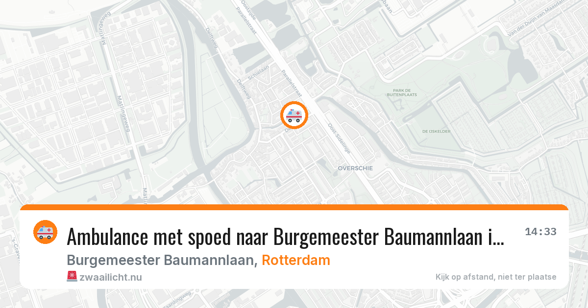 Ambulance met spoed naar Burgemeester Baumannlaan in Rotterdam — 28 mrt 2026