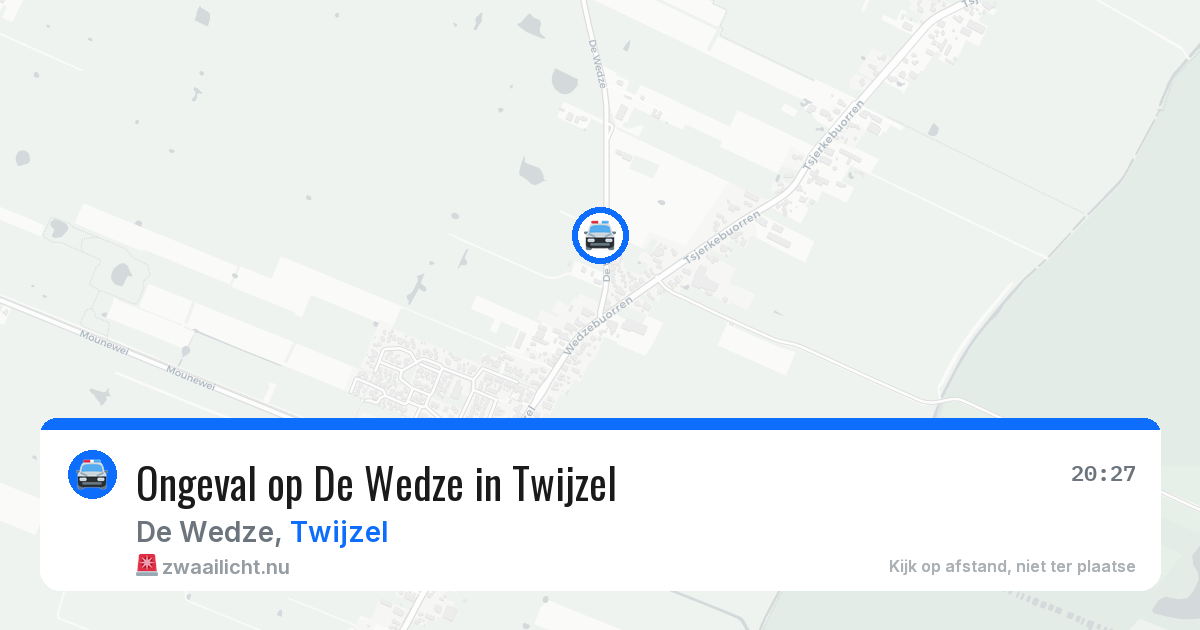 Ongeval op De Wedze in Twijzel — 10 apr 2026