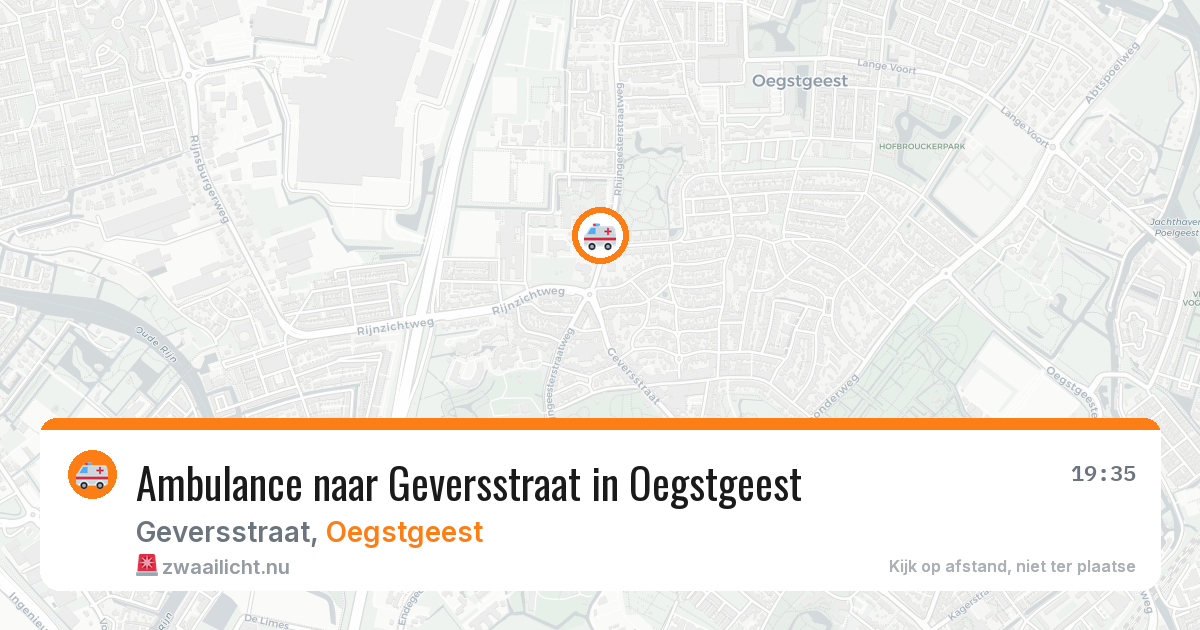 Ambulance naar Geversstraat in Oegstgeest — 21 jul 2026