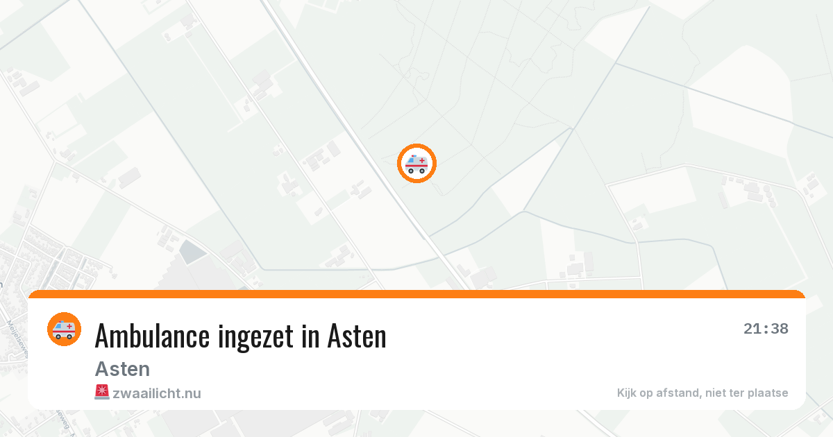 Ambulance ingezet in Asten — 9 jul 2026