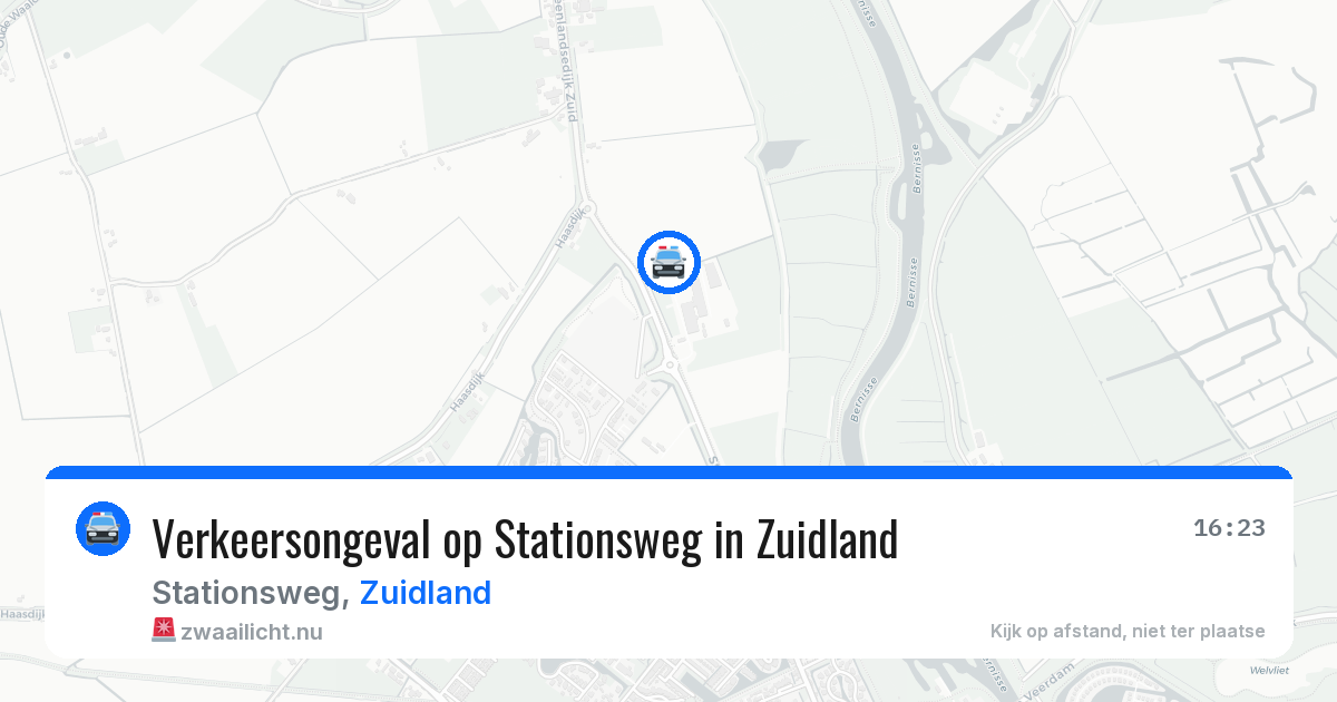Verkeersongeval op Stationsweg in Zuidland — 31 mrt 2026
