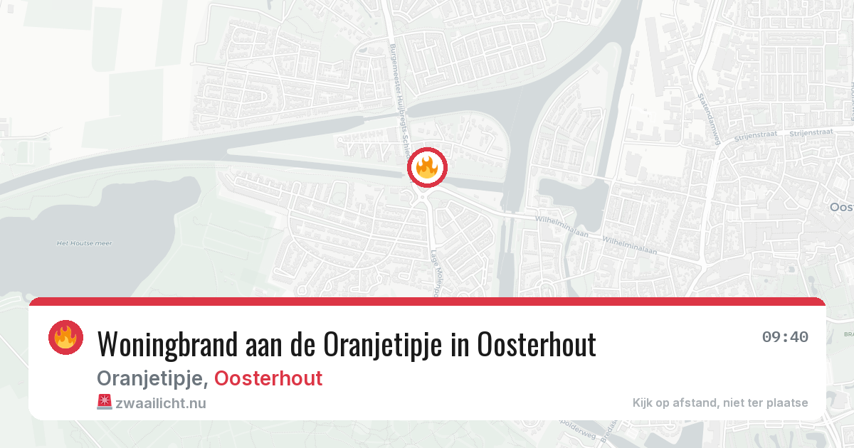 Woningbrand aan de Oranjetipje in Oosterhout — 21 mei 2026