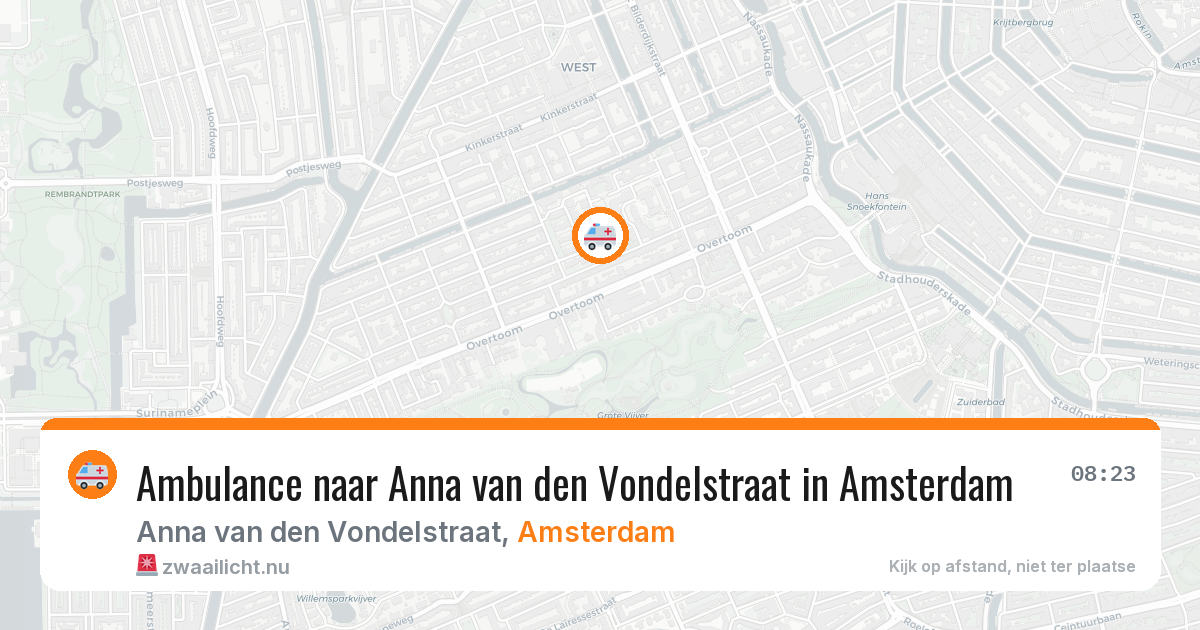Ambulance naar Anna van den Vondelstraat in Amsterdam — 14 mei 2026