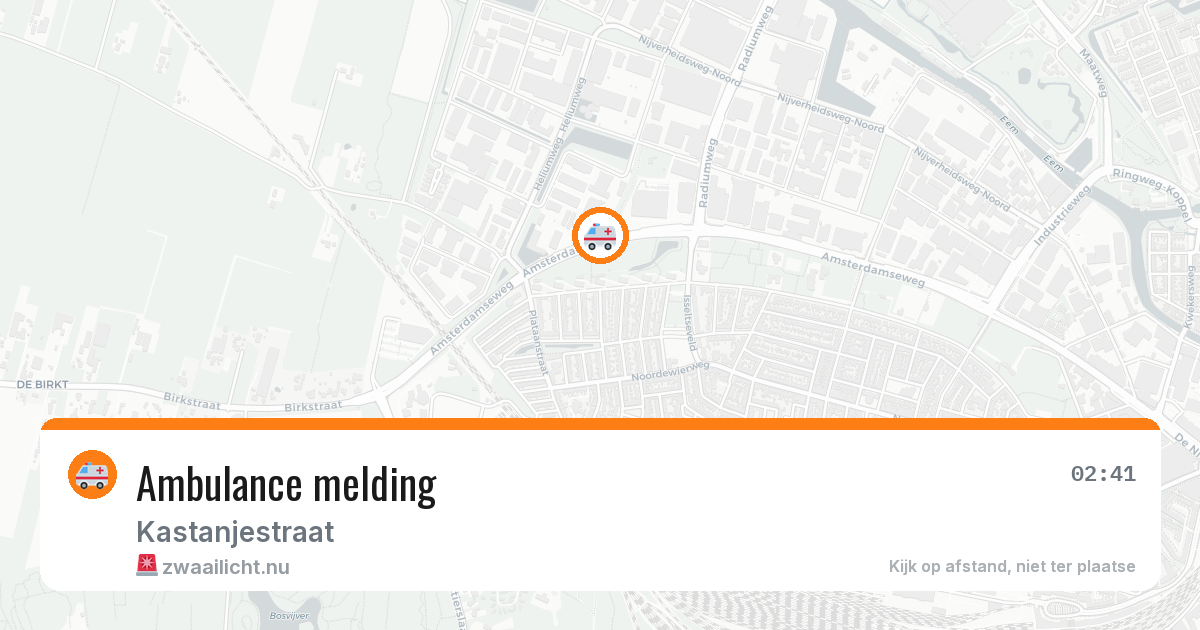 Ambulance melding — 26 jan 2026