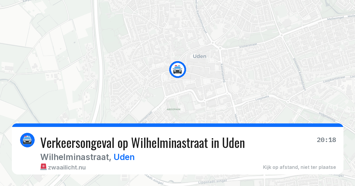 Verkeersongeval op Wilhelminastraat in Uden — 17 jul 2026