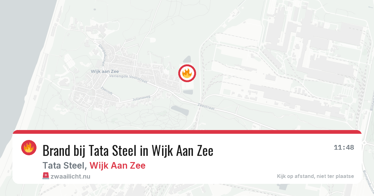 Brand bij Tata Steel in Wijk Aan Zee — 26 mei 2026