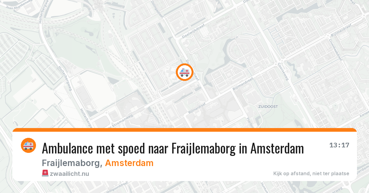 Ambulance met spoed naar Fraijlemaborg in Amsterdam — 21 mei 2026