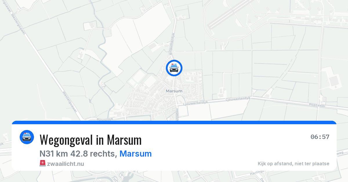 Wegongeval in Marsum — 19 mei 2026