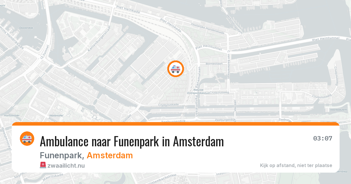 Ambulance naar Funenpark in Amsterdam — 23 mei 2026