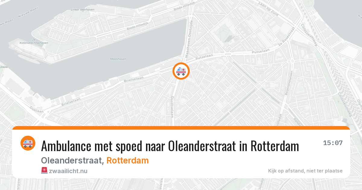 Ambulance met spoed naar Oleanderstraat in Rotterdam — 27 mei 2026