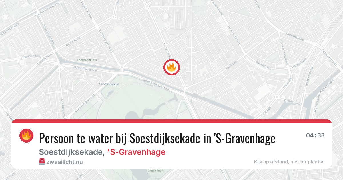 Persoon te water bij Soestdijksekade in 'S-Gravenhage — 9 jun 2026