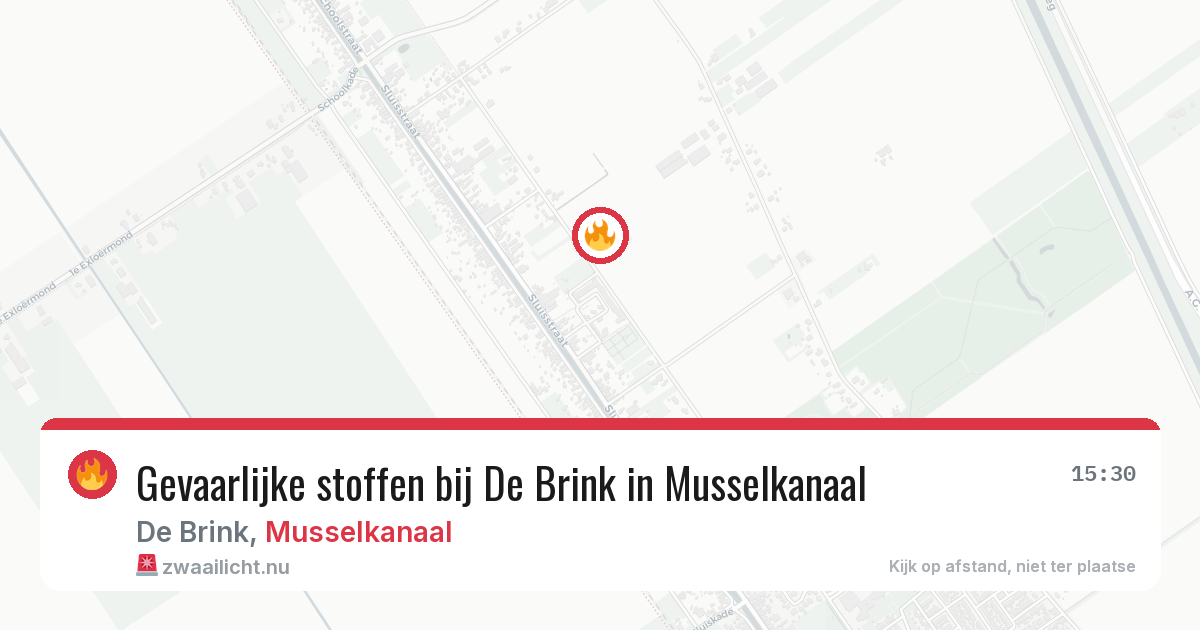Gevaarlijke stoffen bij De Brink in Musselkanaal — 30 mrt 2026