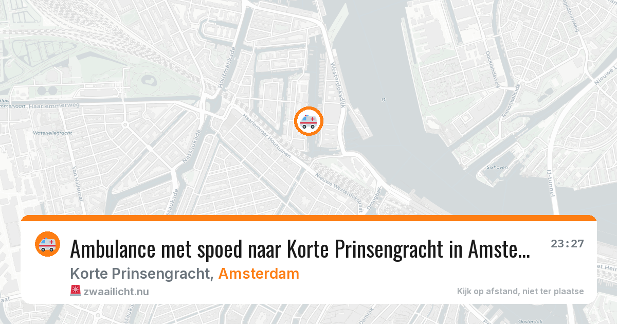 Ambulance met spoed naar Korte Prinsengracht in Amsterdam — 19 jul 2026