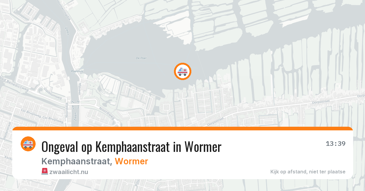 Ongeval op Kemphaanstraat in Wormer — 17 jul 2026