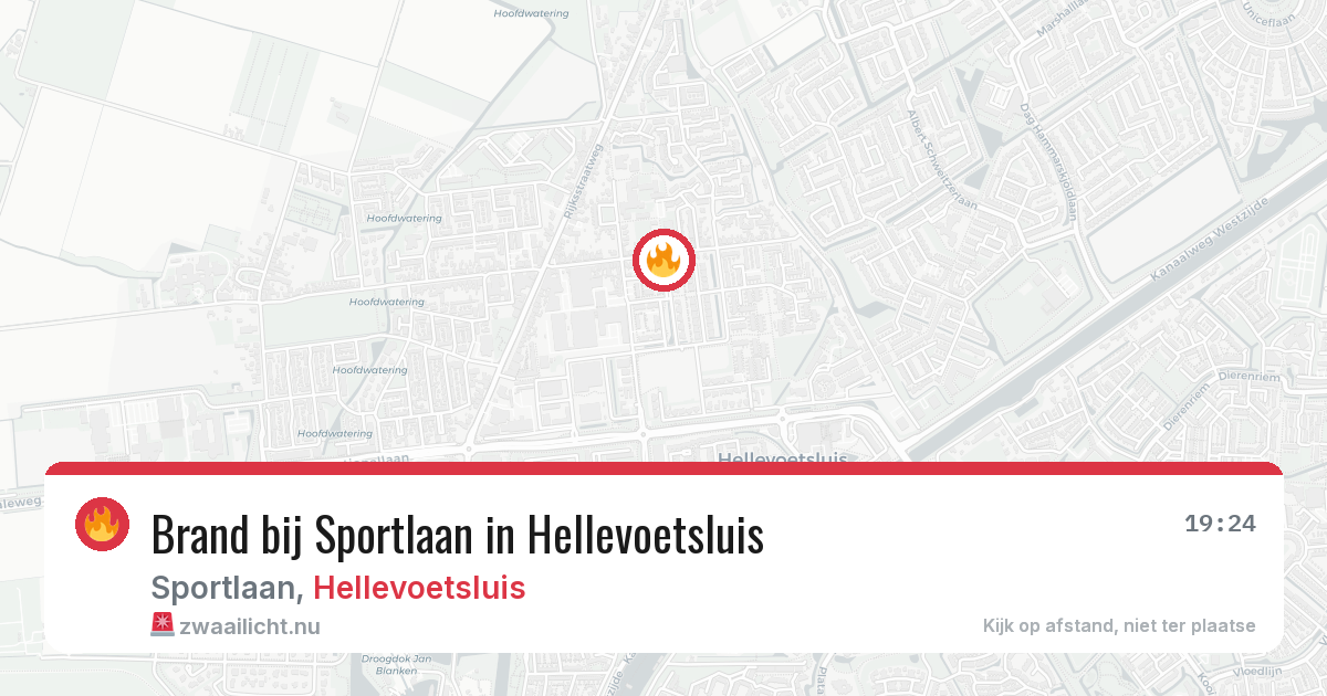 Brand bij Sportlaan in Hellevoetsluis — 10 mei 2026