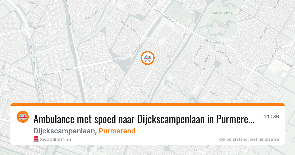 Ambulance met spoed naar Dijckscampenlaan in Purmerend — 6 apr 2026