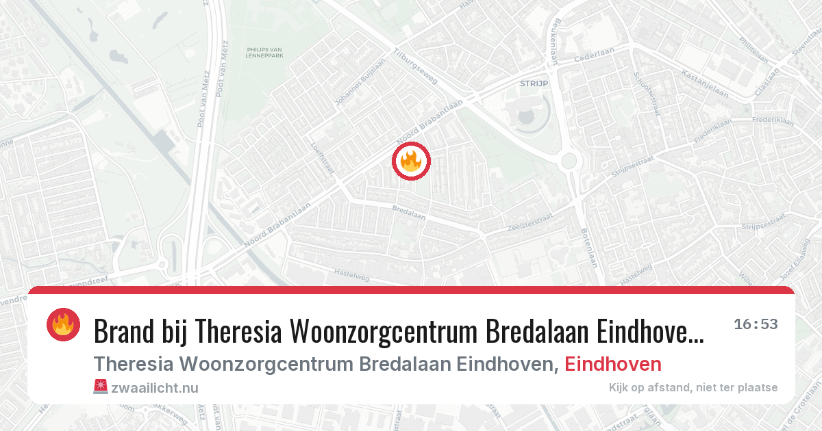Brand bij Theresia Woonzorgcentrum Bredalaan Eindhoven in Eindhoven — 25 mei 2026