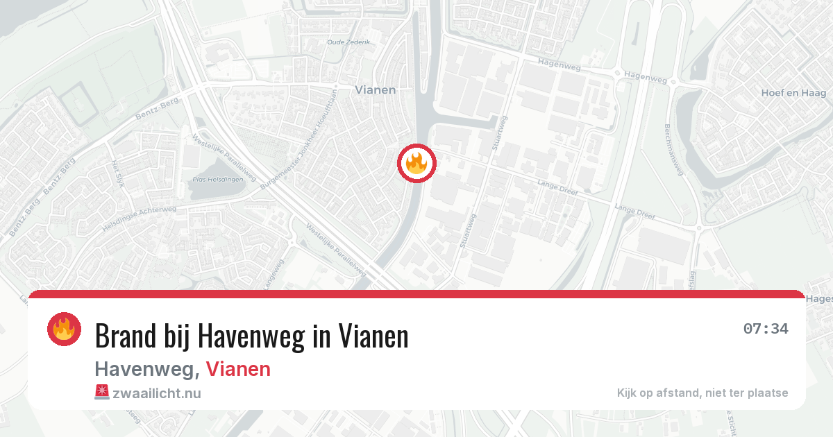 Brand bij Havenweg in Vianen — 18 mei 2026