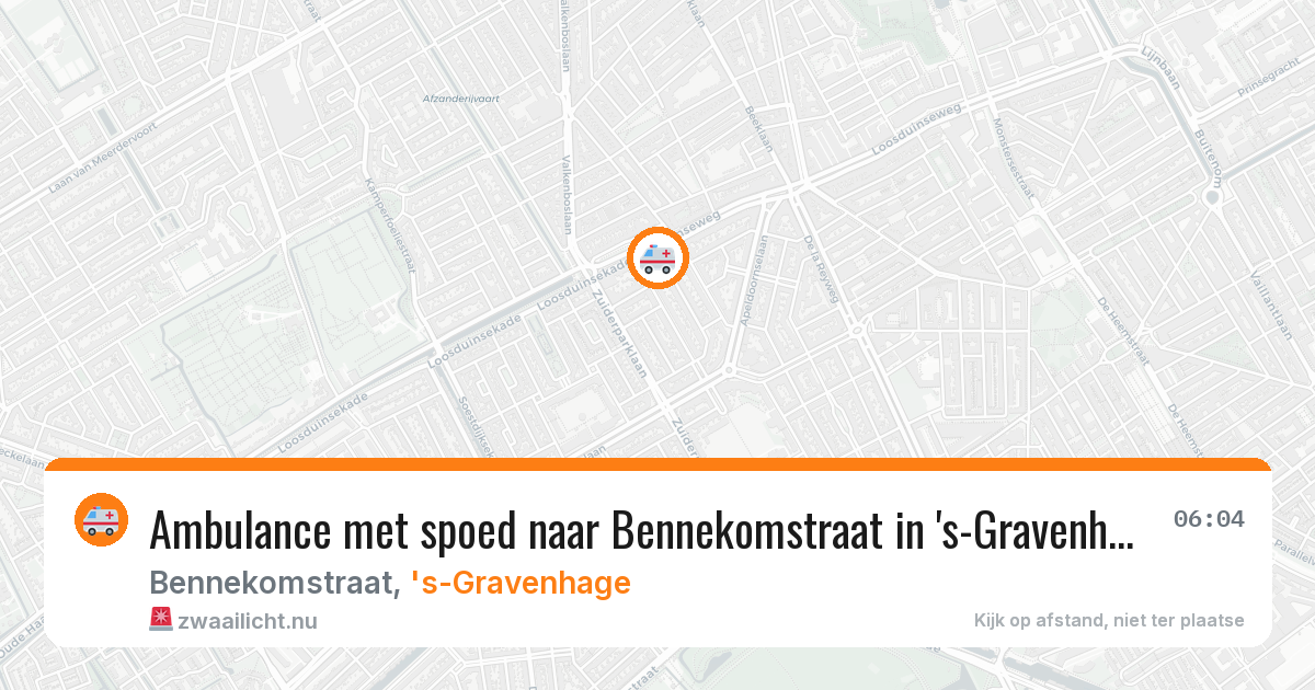 Ambulance met spoed naar Bennekomstraat in 's-Gravenhage — 10 feb 2026