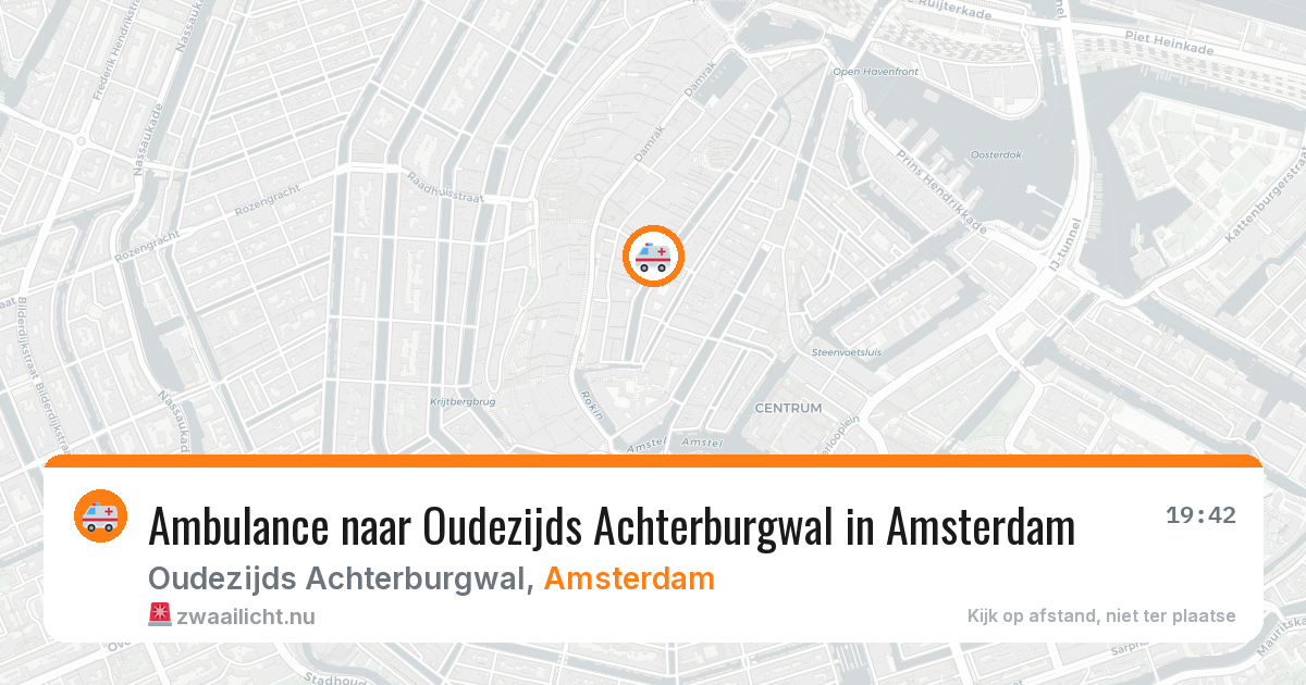 Ambulance naar Oudezijds Achterburgwal in Amsterdam — 14 jul 2026