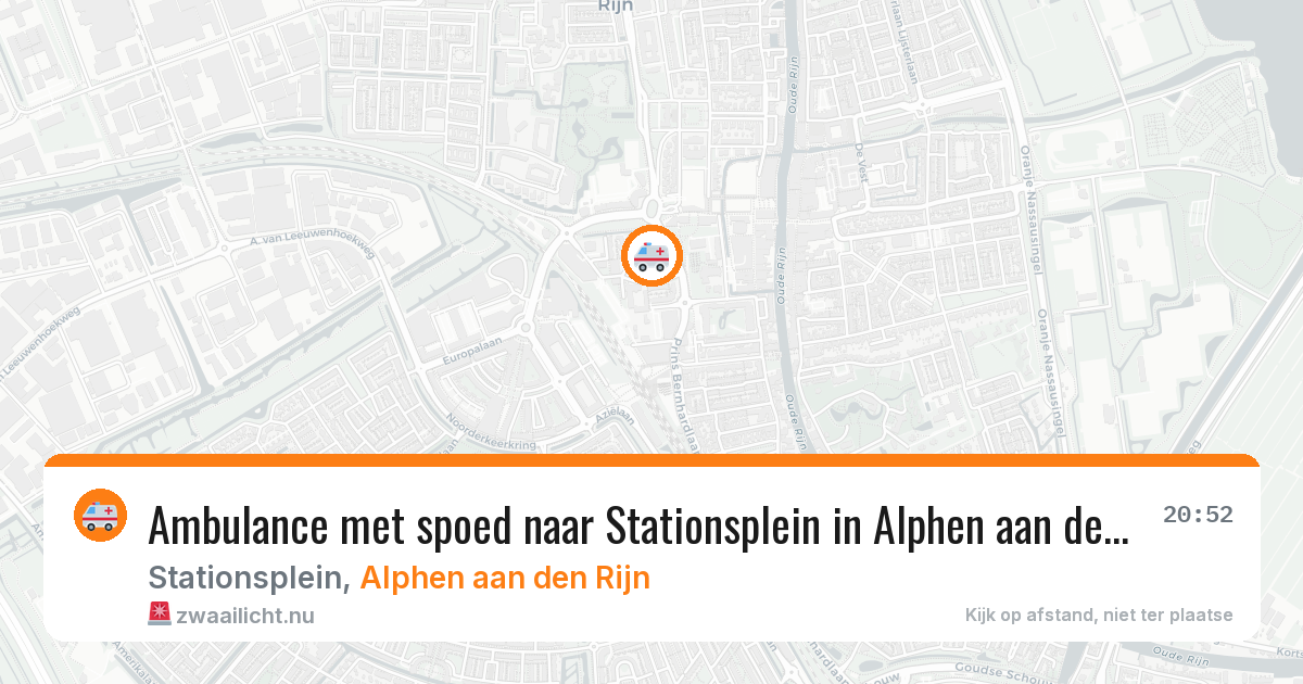 Ambulance met spoed naar Stationsplein in Alphen aan den Rijn — 28 jan 2026