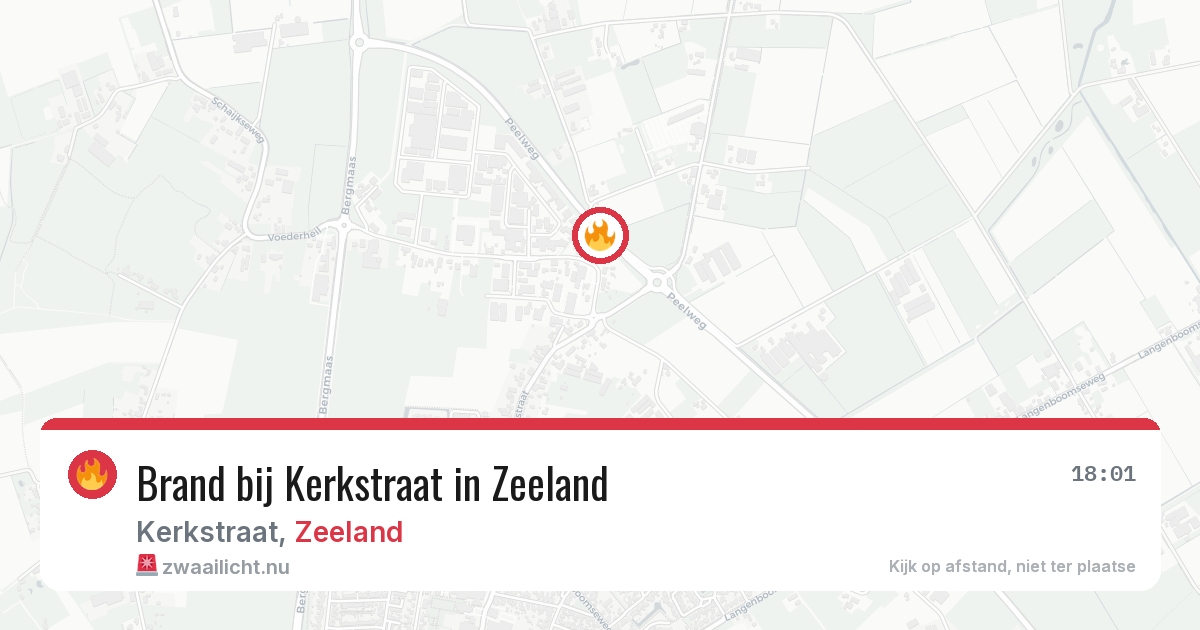 Brand bij Kerkstraat in Zeeland — 29 mei 2026