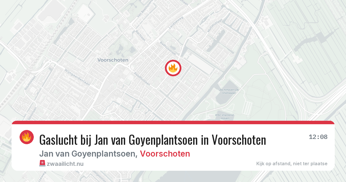Gaslucht bij Jan van Goyenplantsoen in Voorschoten — 1 jun 2026