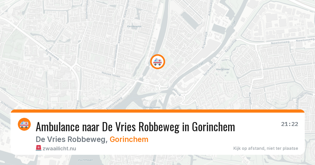 Ambulance naar De Vries Robbeweg in Gorinchem — 1 jun 2026