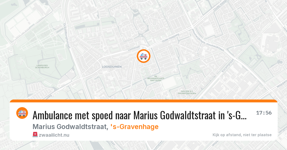 Ambulance met spoed naar Marius Godwaldtstraat in 's-Gravenhage — 24 mrt 2026