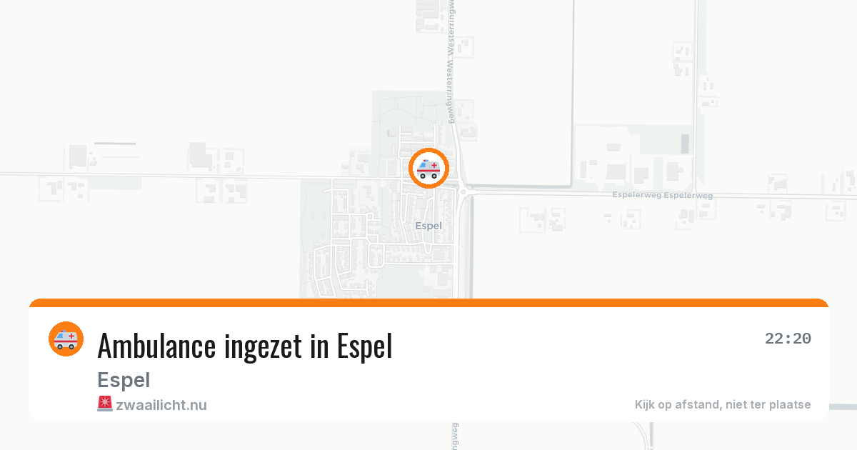 Ambulance ingezet in Espel — 21 jul 2026