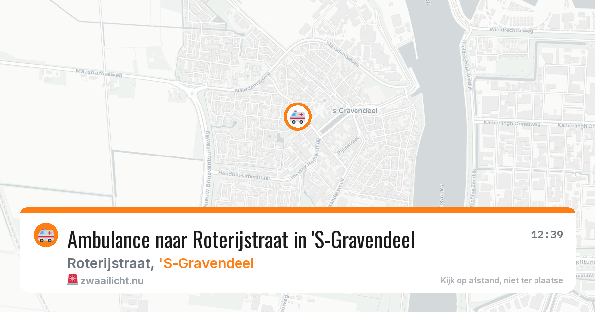 Ambulance naar Roterijstraat in 'S-Gravendeel — 16 jul 2026