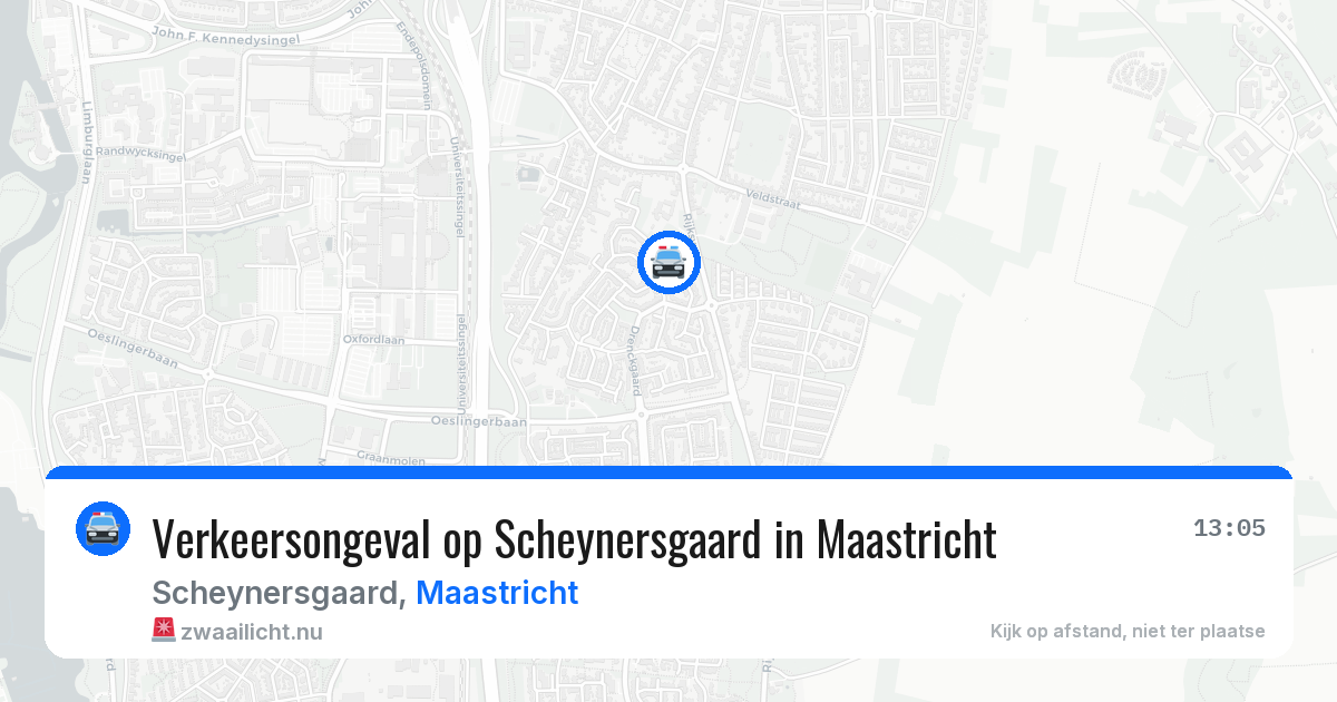 Verkeersongeval op Scheynersgaard in Maastricht — 26 jan 2026