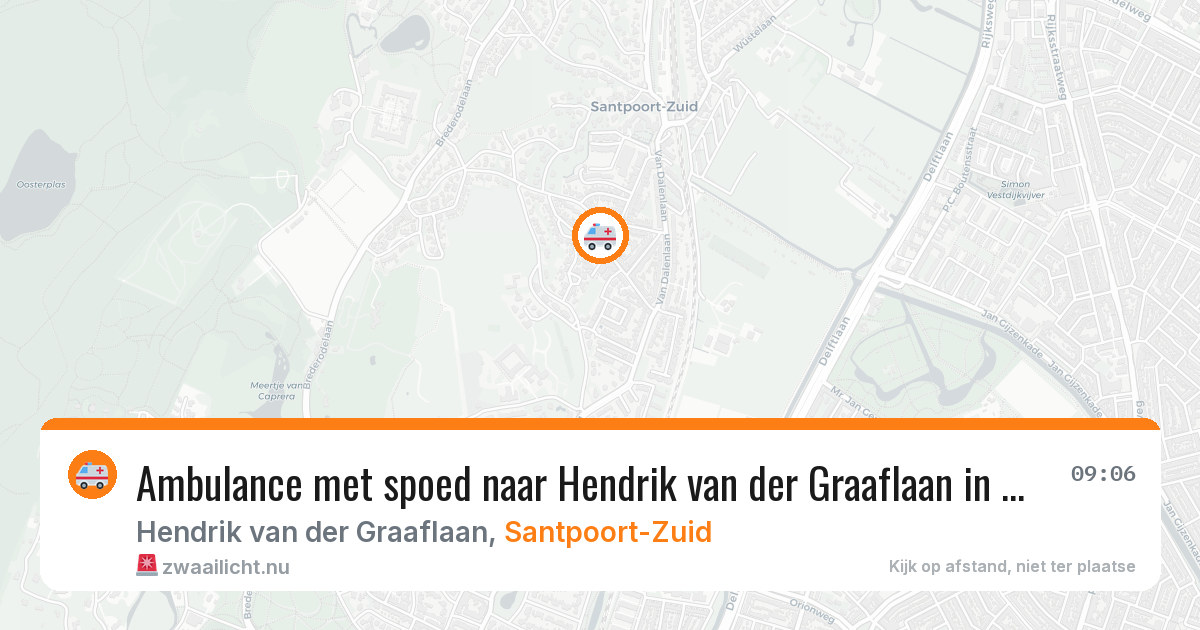 Ambulance met spoed naar Hendrik van der Graaflaan in Santpoort-Zuid — 18 jul 2026