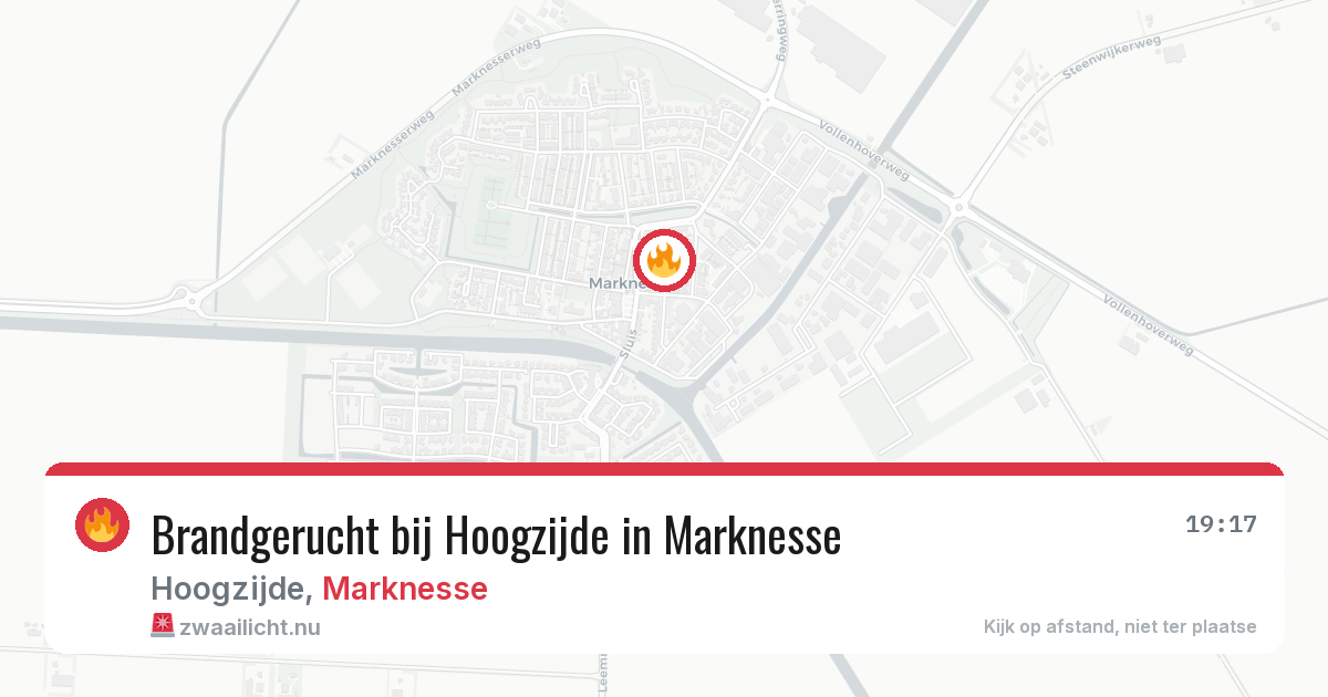 Brandgerucht bij Hoogzijde in Marknesse — 30 mrt 2026