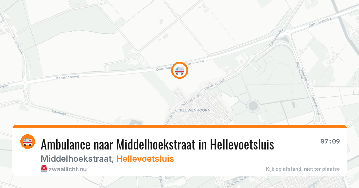 Ambulance naar Middelhoekstraat in Hellevoetsluis — 6 apr 2026