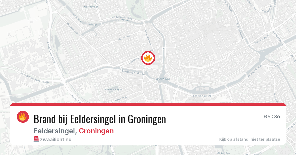 Brand bij Eeldersingel in Groningen — 25 jul 2026