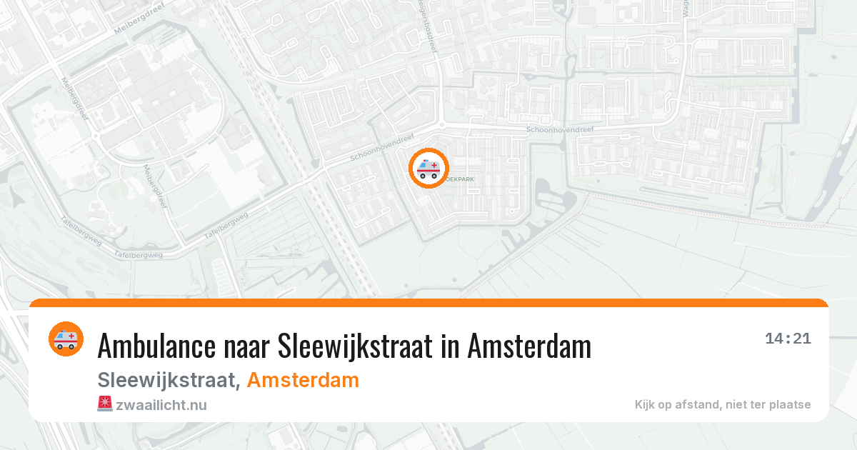 Ambulance naar Sleewijkstraat in Amsterdam — 24 jul 2026