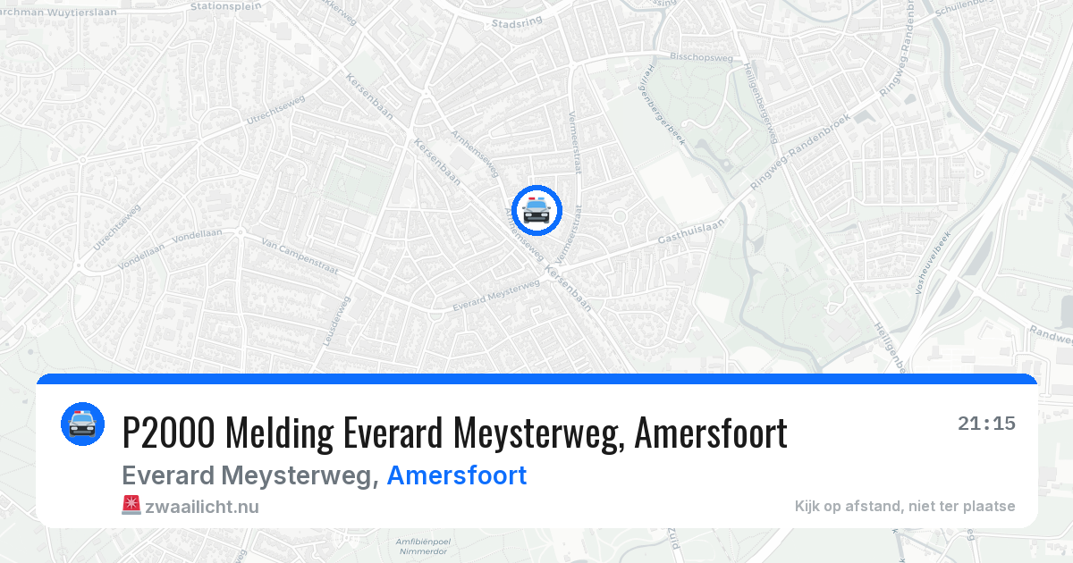 P2000 Melding Everard Meysterweg, Amersfoort — 2 jun 2026