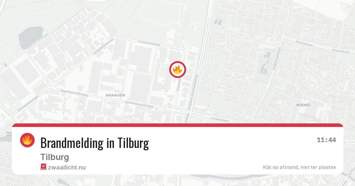 Brandmelding in Tilburg — 5 jul 2026