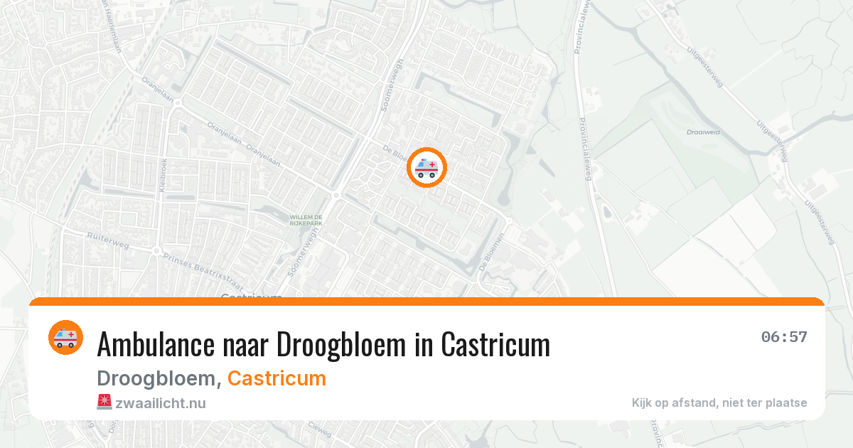 Ambulance naar Droogbloem in Castricum — 26 jul 2026