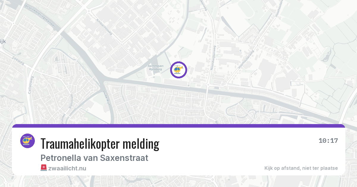 Traumahelikopter melding — 29 mei 2026