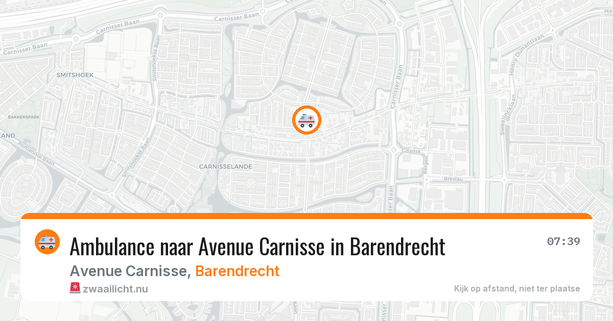 Ambulance naar Avenue Carnisse in Barendrecht — 11 jul 2026