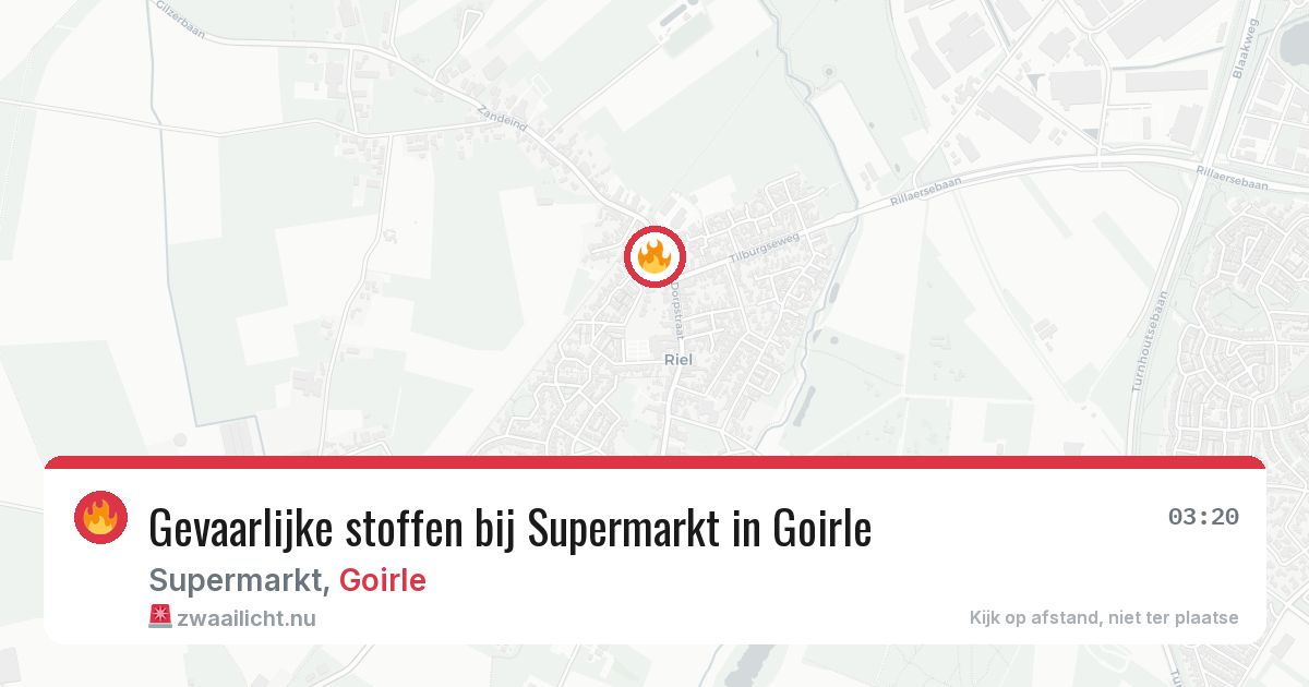 Gevaarlijke stoffen bij Supermarkt in Goirle — 19 jul 2026
