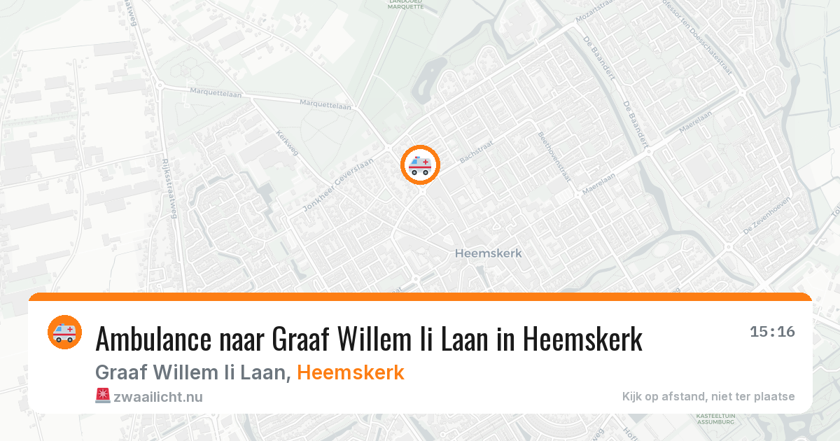 Ambulance naar Graaf Willem Ii Laan in Heemskerk — 26 jul 2026