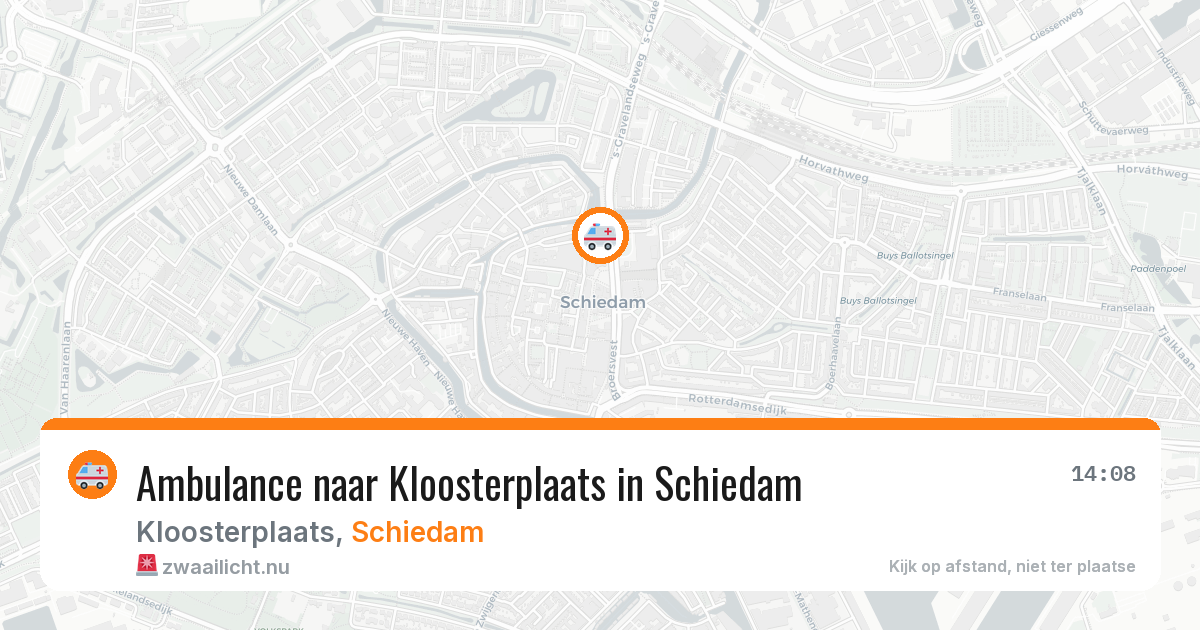 Ambulance naar Kloosterplaats in Schiedam — 1 jun 2026