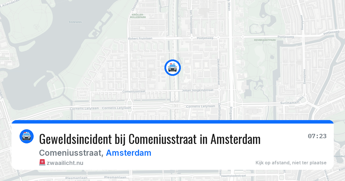 Geweldsincident bij Comeniusstraat in Amsterdam — 2 jun 2026