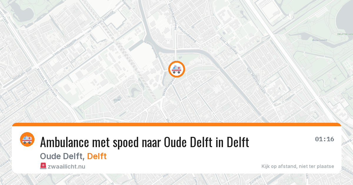 Ambulance met spoed naar Oude Delft in Delft — 9 mei 2026