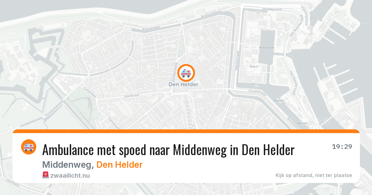 Ambulance met spoed naar Middenweg in Den Helder — 22 jul 2026