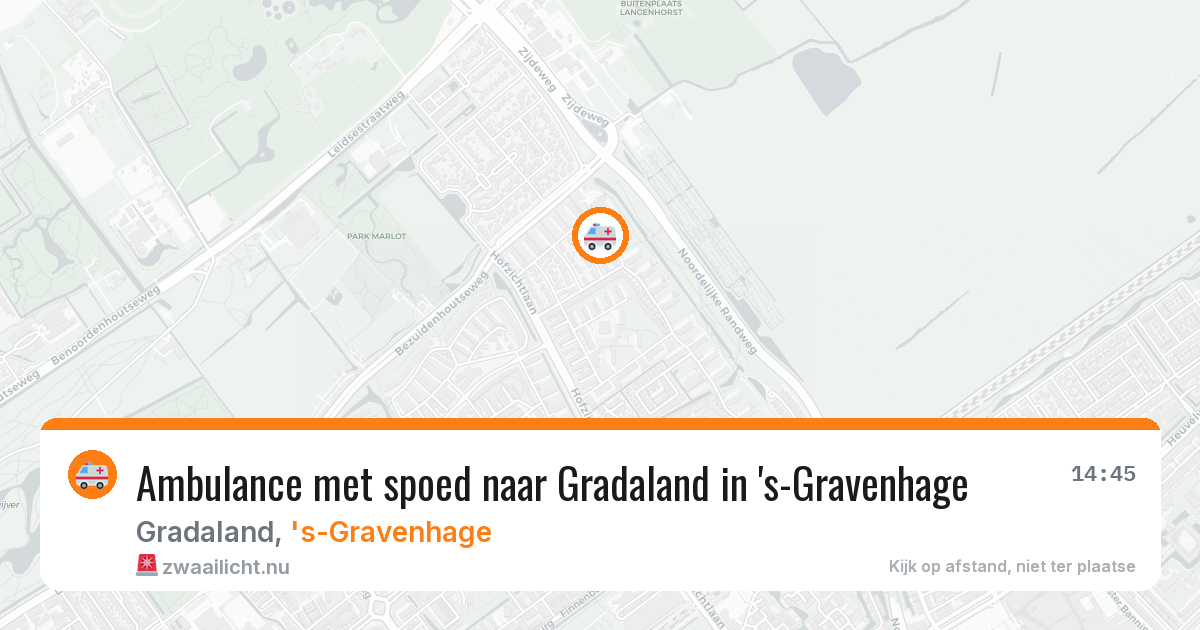 Ambulance met spoed naar Gradaland in 's-Gravenhage — 20 jul 2026